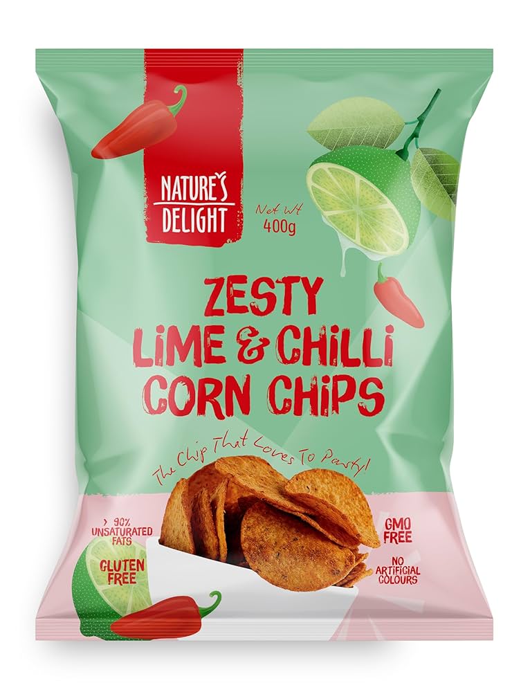 Snacks Corn Chips Zesty Lime and Chilli